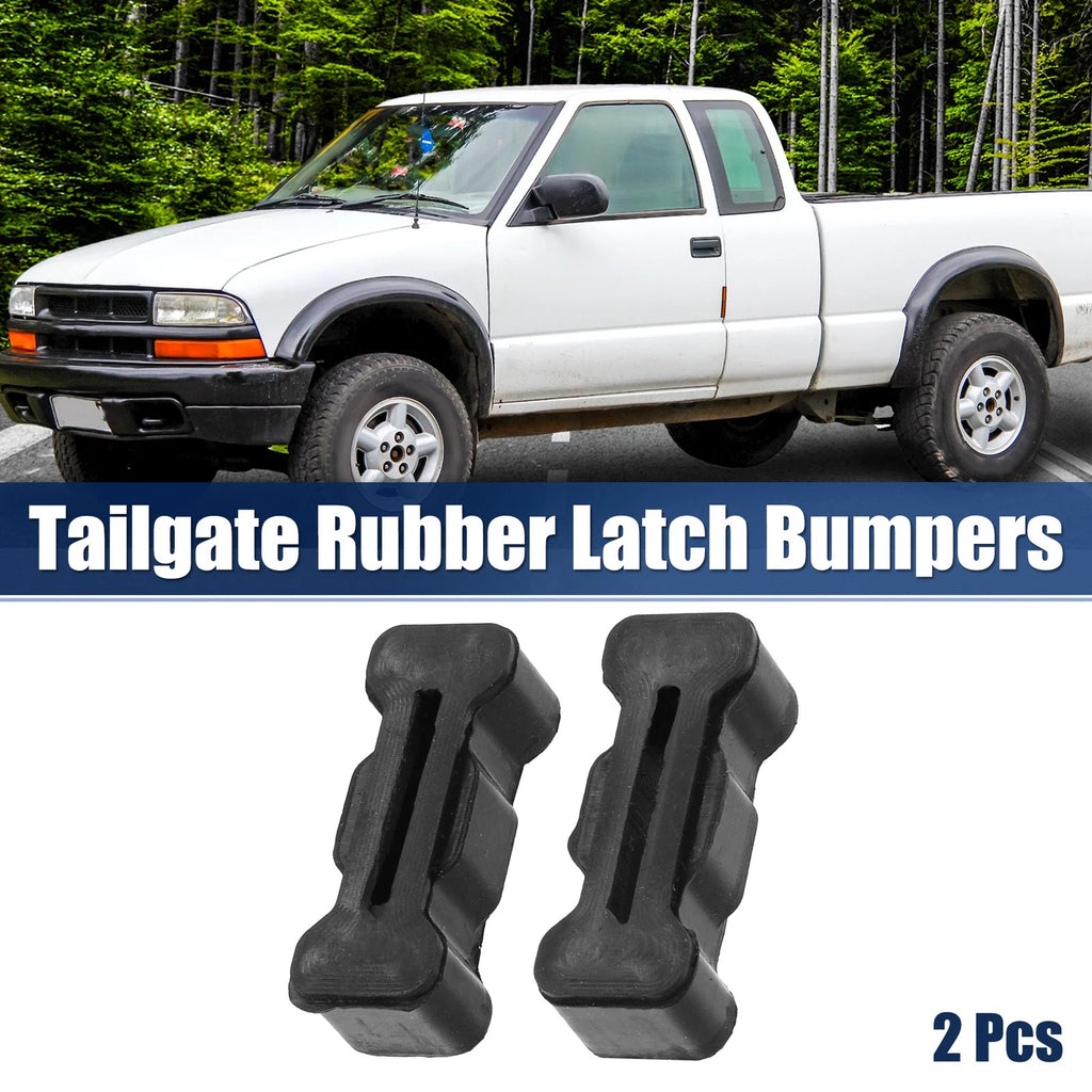 1 Pair Latch Bumpers for Chevrolet S10, GMC Sonoma (1994–2004) 15726082 Rubber Black