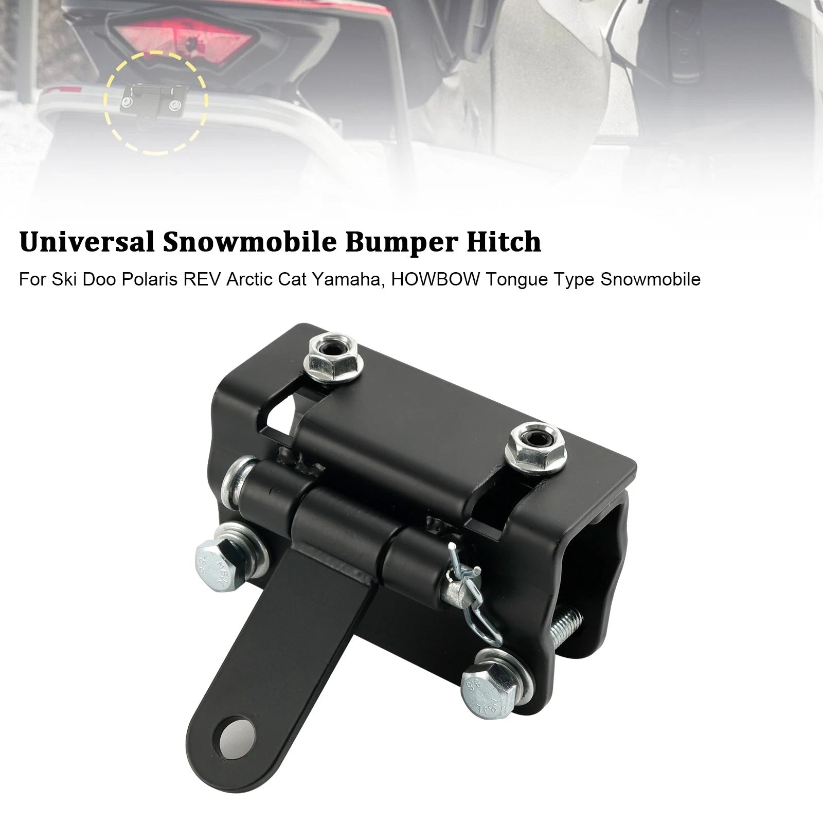 Universal Snowmobile Bumper Hitch for Polaris Ski Doo Arctic Cat Yamaha