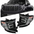 Black LED Headlights Pair for Sierra 1500 Denali (2022–2024)