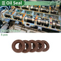 Set of 5 Oil Seals FKM Rubber 25x47x10mm for High Pressure