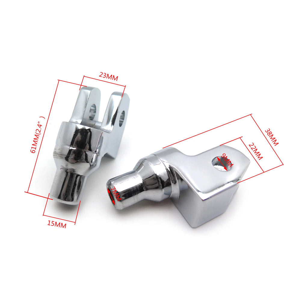 Chrome Foot Pegs for Yamaha V-STAR 1100, 650, V-MAX (1999–2009)