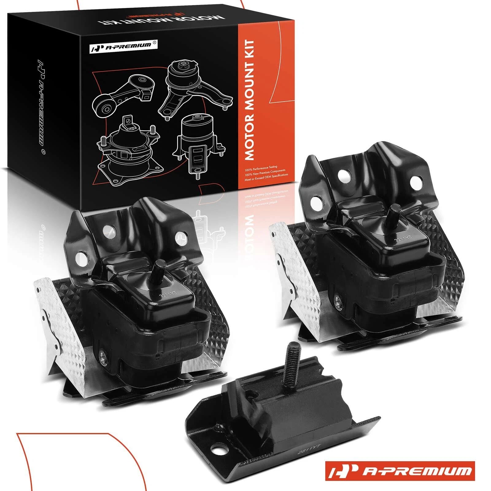 3X Engine Motor & Transmission Mount for Chevy Silverado 1500 (2007â2013)