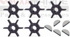 5pcs Water Pump Impeller with Key for Yamaha Outboard Motor (63V-44352-01)
