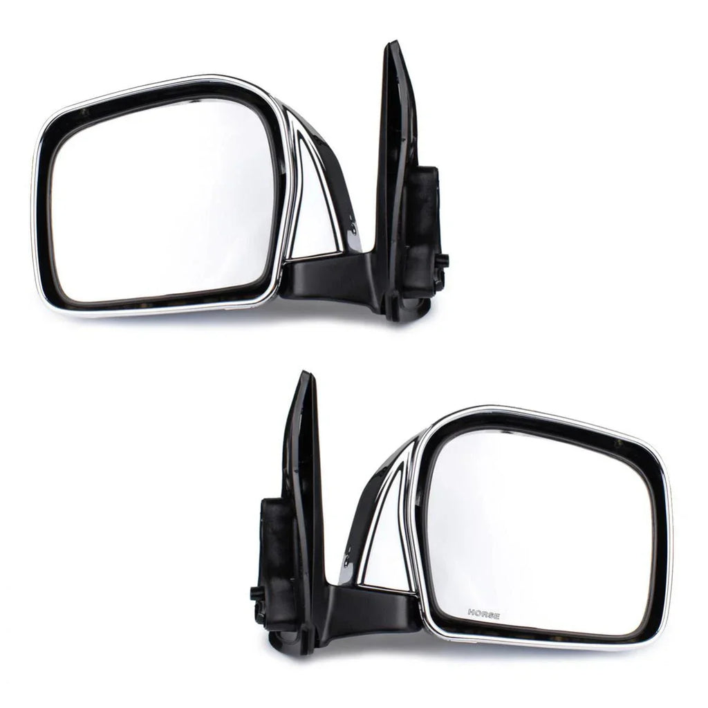 Side Mirror Manual Chrome Pair Fits Toyota Hilux Tiger D4D Pickup 1998-04 D06