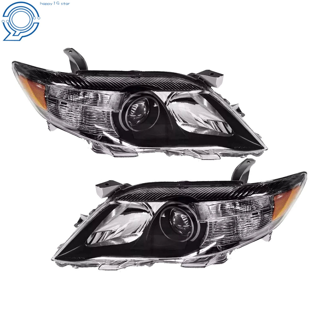 Set of 2 Black Headlights for Toyota Camry (2010-2011)