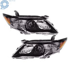 Set of 2 Black Headlights for Toyota Camry (2010-2011)