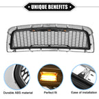 Front Grille Assembly with LED Lights for Dodge 