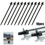 10Pcs Fir Tree Push-In Releasable Wiring Cable Zip Tie Wrap for Car/Boat