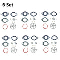 Set of 6 Carburetor Repair Kits for Briggs & Stratton (696146, 696147)