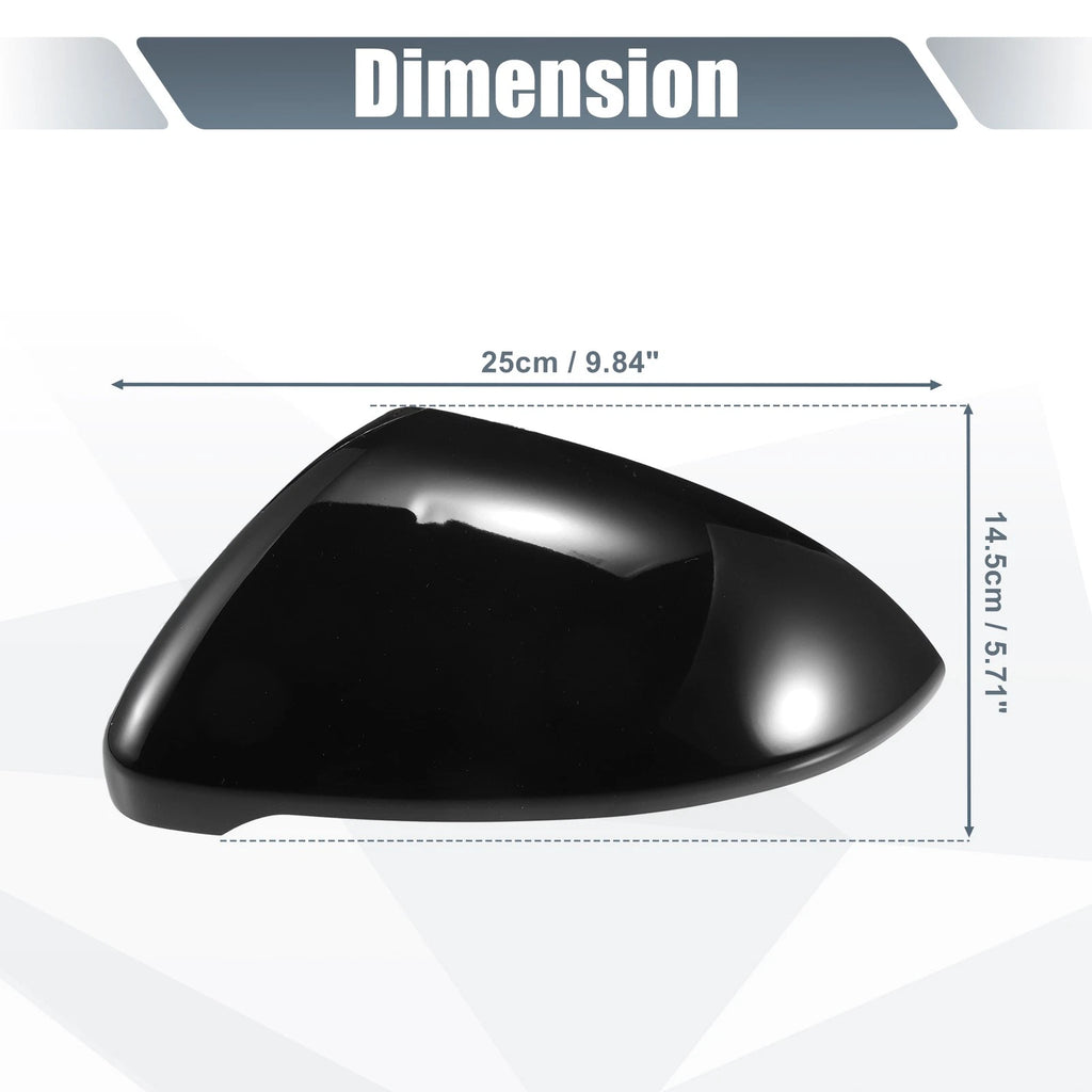 Pair Rearview Mirror Cover Cap Gloss Black for Volkswagen Golf MK7 (2013–2020)
