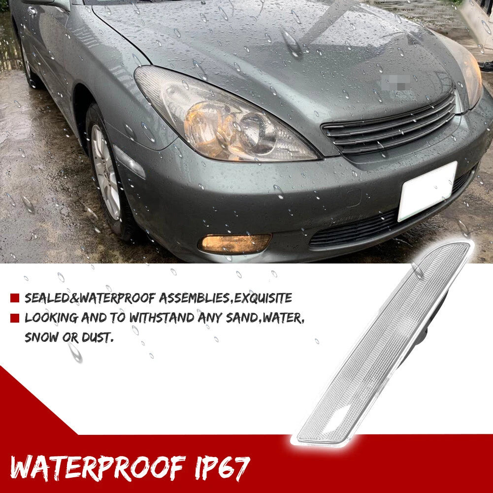 Frosted Clear Front Side Marker Light Housings for Lexus ES300 ES330