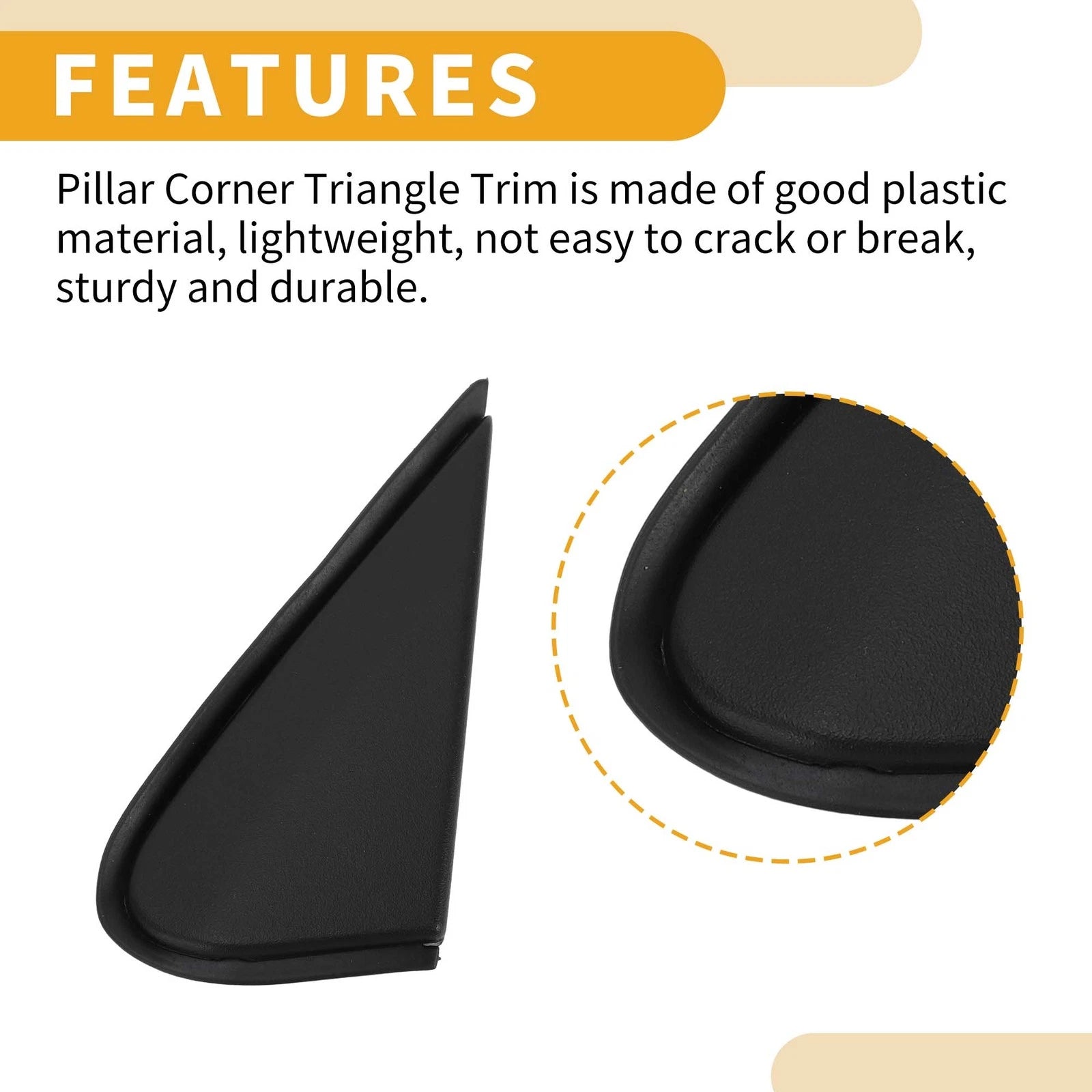 Front Left Side Pillar Corner Triangle Trim for Toyota Land Cruiser (2008–2011)
