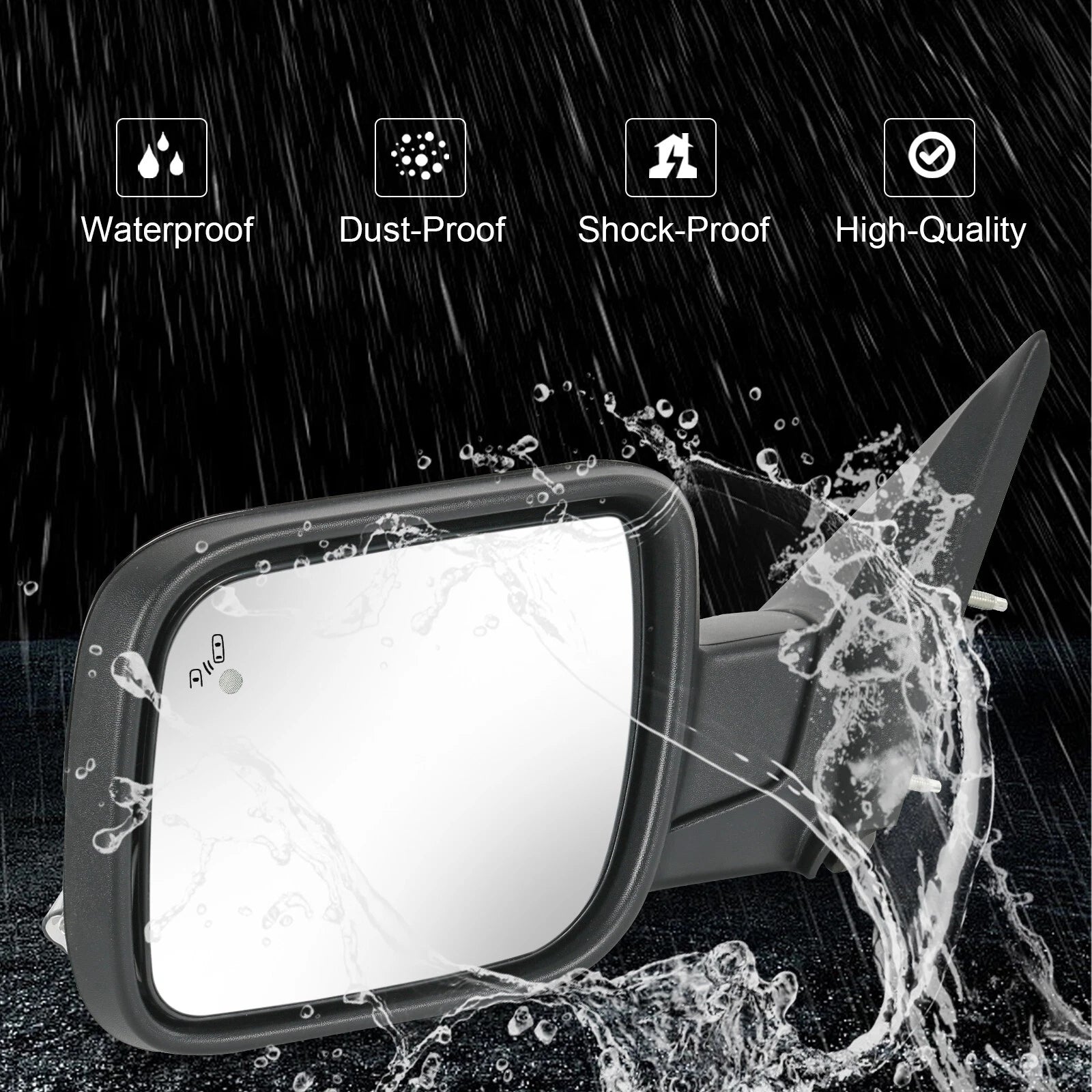 Side Mirror with Blind Spot Puddle Lamp for Ford Explorer (2016-2019)