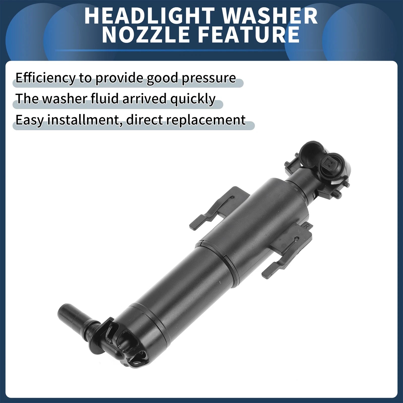 Front Passenger Side Headlight Washer Nozzle for BMW 740i (2014–2018) No. 61677357354