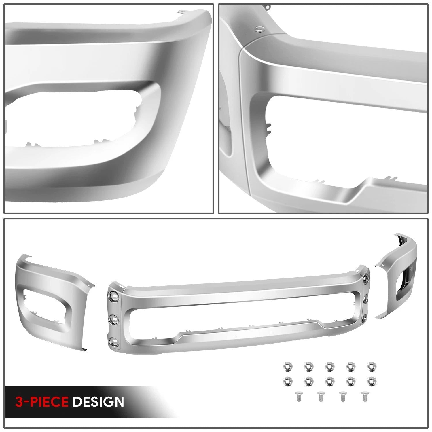 Chrome Steel Front Bumper Face Bar for Ram 2500 3500 (2019–2025)