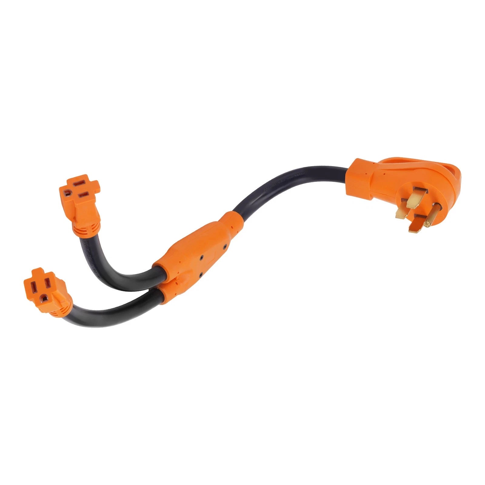 Set of 2 Pure Copper 50A to 15A Generator Cables