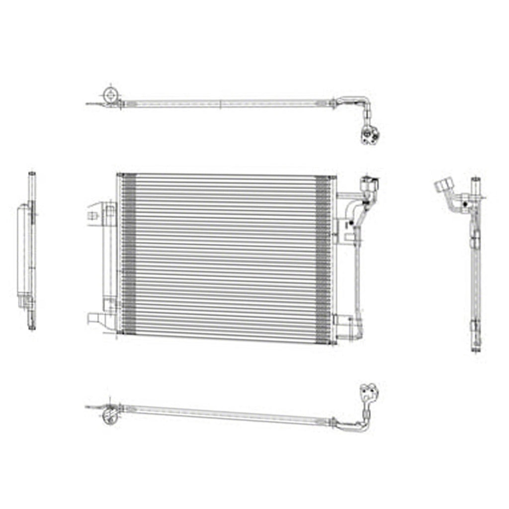 Replacement A/C Condenser w Built-In Drier for 2009–2010 Mazda Mazda 6