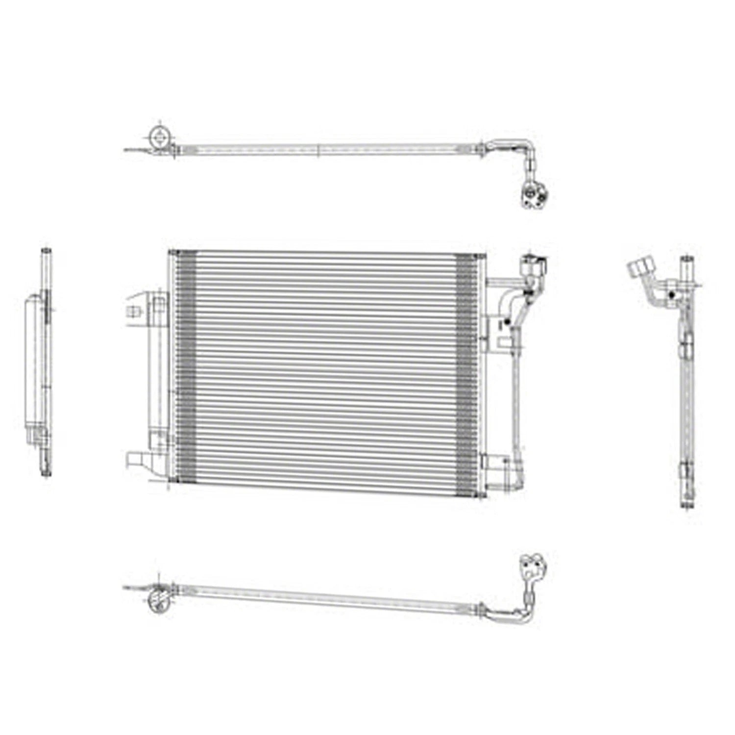 Replacement A/C Condenser w Built-In Drier for 2009–2010 Mazda Mazda 6
