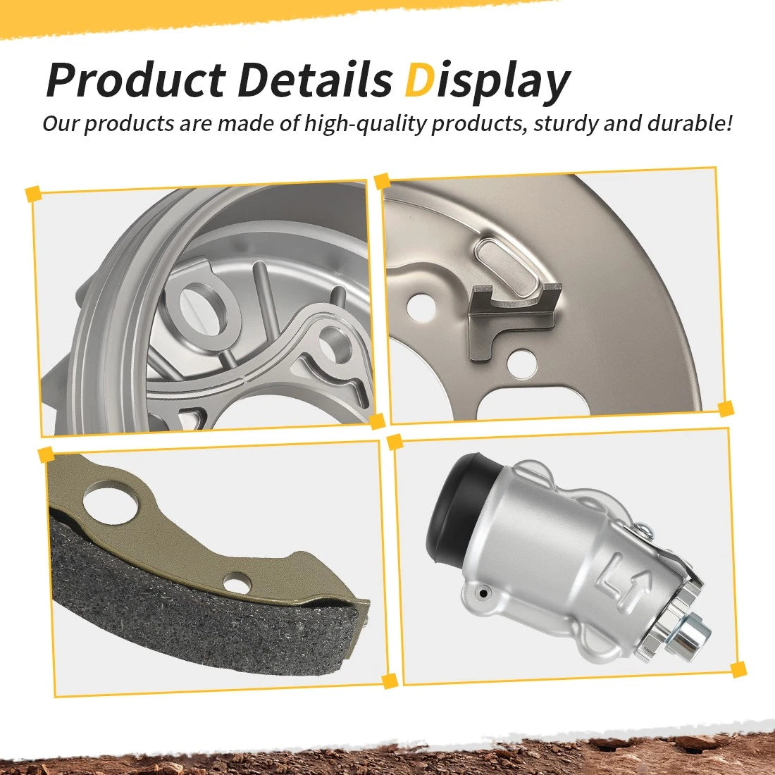 Front Brake Drum Hub Plate Shoes Kit for Honda Foreman Rubicon 500 (2001–2004)