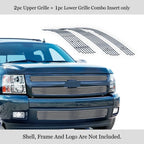 Stainless Chrome Grille Combo for Chevy Silverado 1500 (2007-2013)