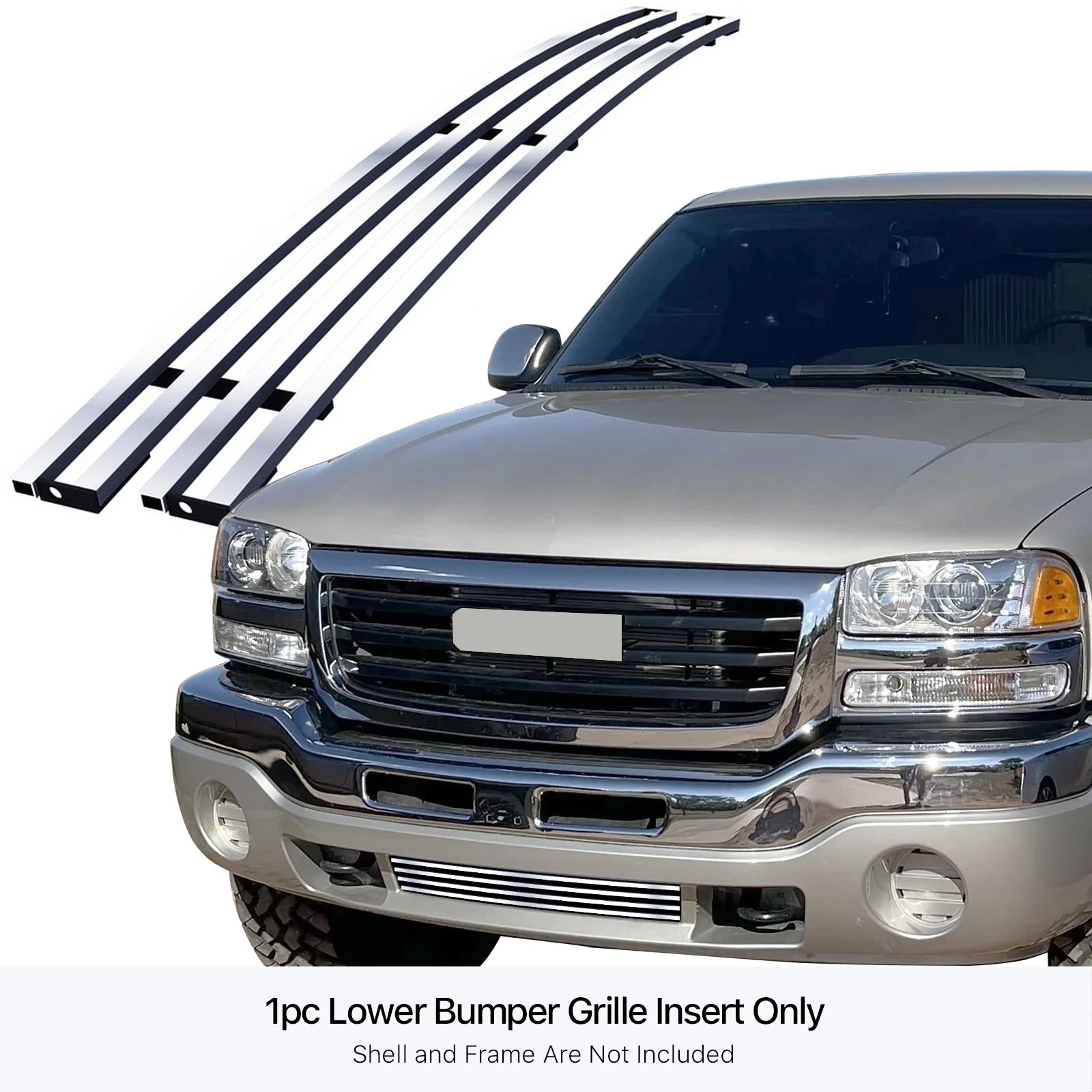 Stainless Bumper Billet Grille for GMC Sierra 1500/2500HD/3500 (2003-2006)