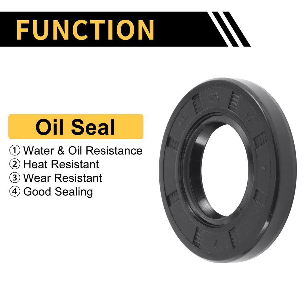 Set of 5 Oil Seal Rotary Shaft Seal NBR Rubber 25x47x7mm