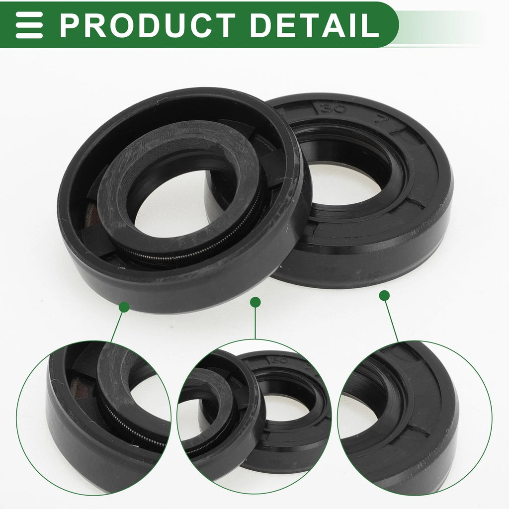 Set of 5 Oil Seal Ring for Rotary Shaft 15x30x7mm NBR Rubber