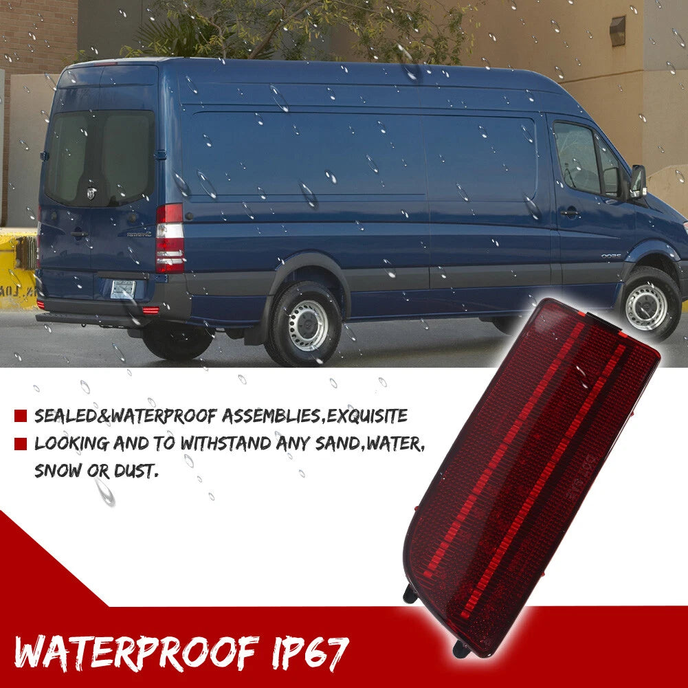 2X Red LED Tail Brake Light with Sequential Turn Signal for Benz Sprinter (2007–2018)