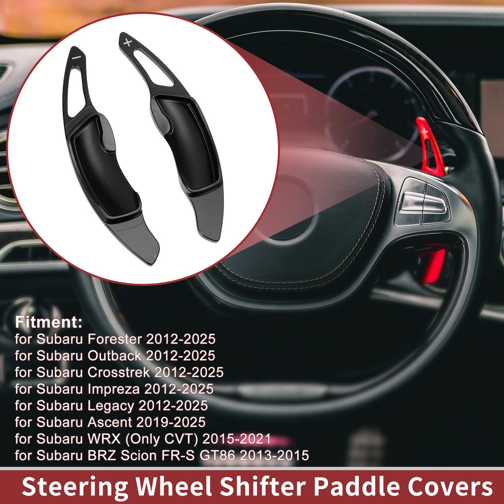 1 Pair Black Aluminum Alloy Steering Wheel Paddles for Subaru Outback (2012–2025)