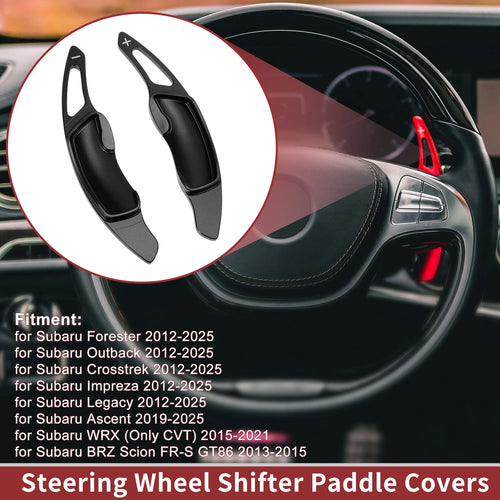 1 Pair Black Aluminum Alloy Steering Wheel Paddles for Subaru Outback (2012–2025)
