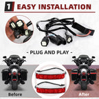 LED Saddlebag Run Brake Turn Light for Harley Road Electra Glide (2014–2024)