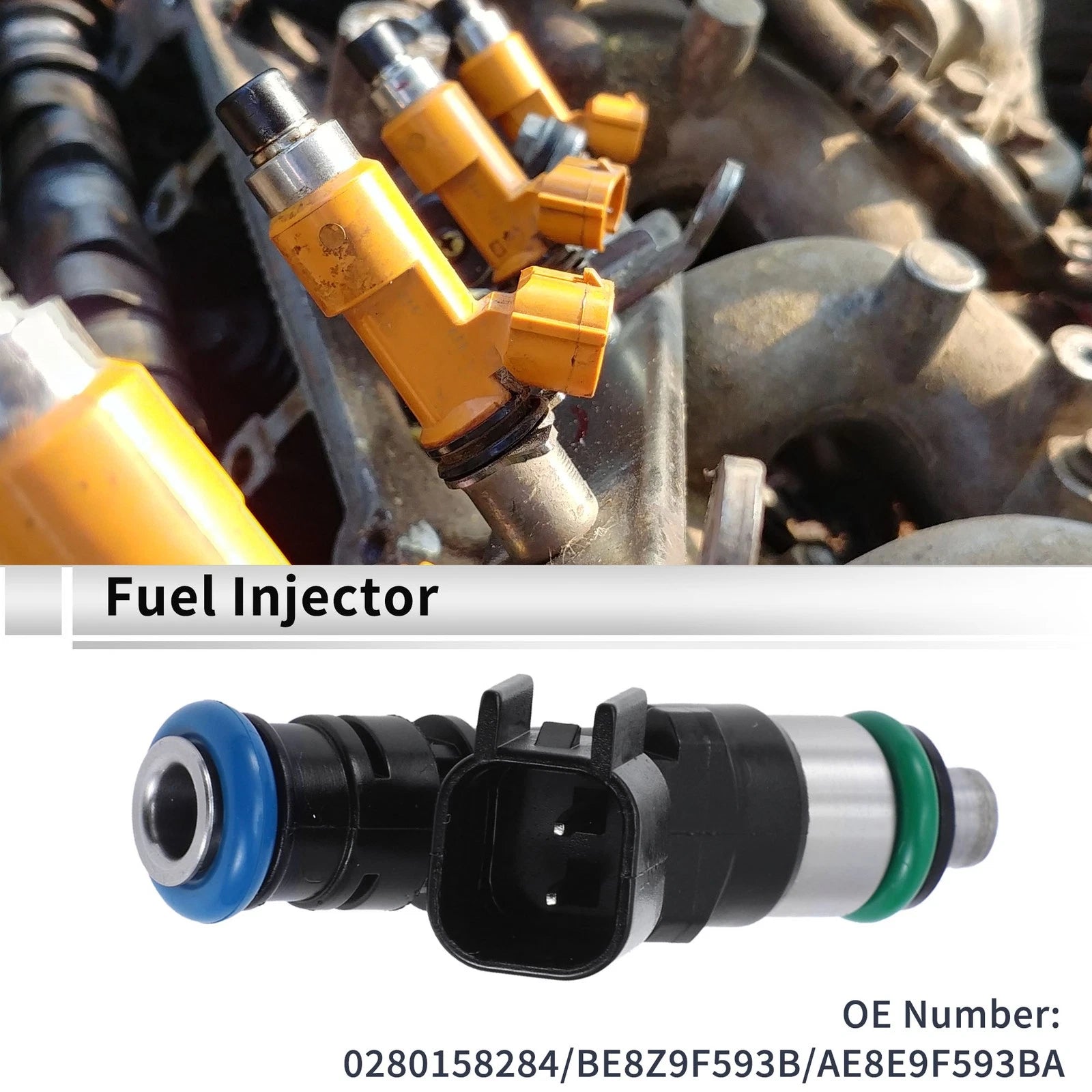 Fuel Injector No.0280158284 for Ford Fiesta 1.6L I4 (2010–2013)