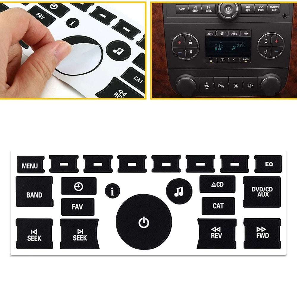 AC Dash Button for Chevrolet GMC Tahoe (Replacement Decal Stickers)