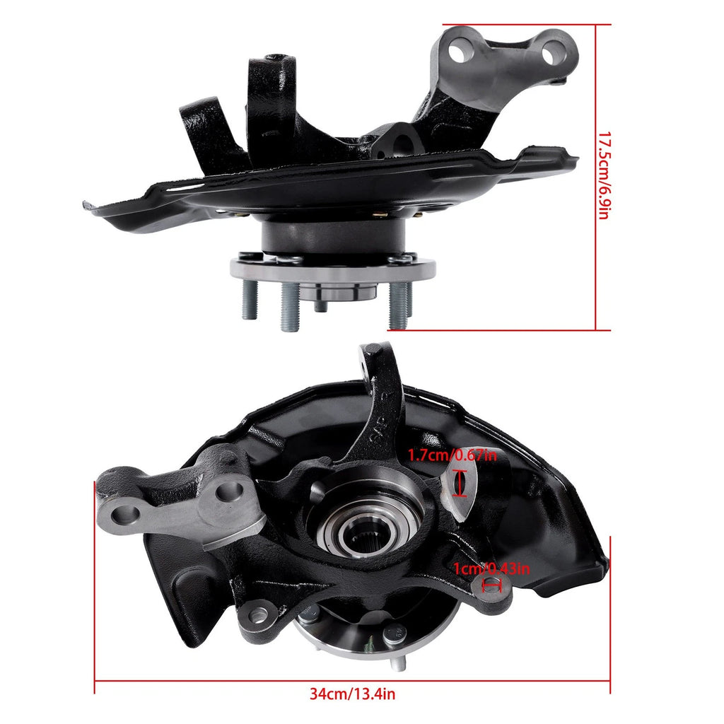 Set of 2 Steering Knuckle Assembly for Lexus ES350 (2007–2012)