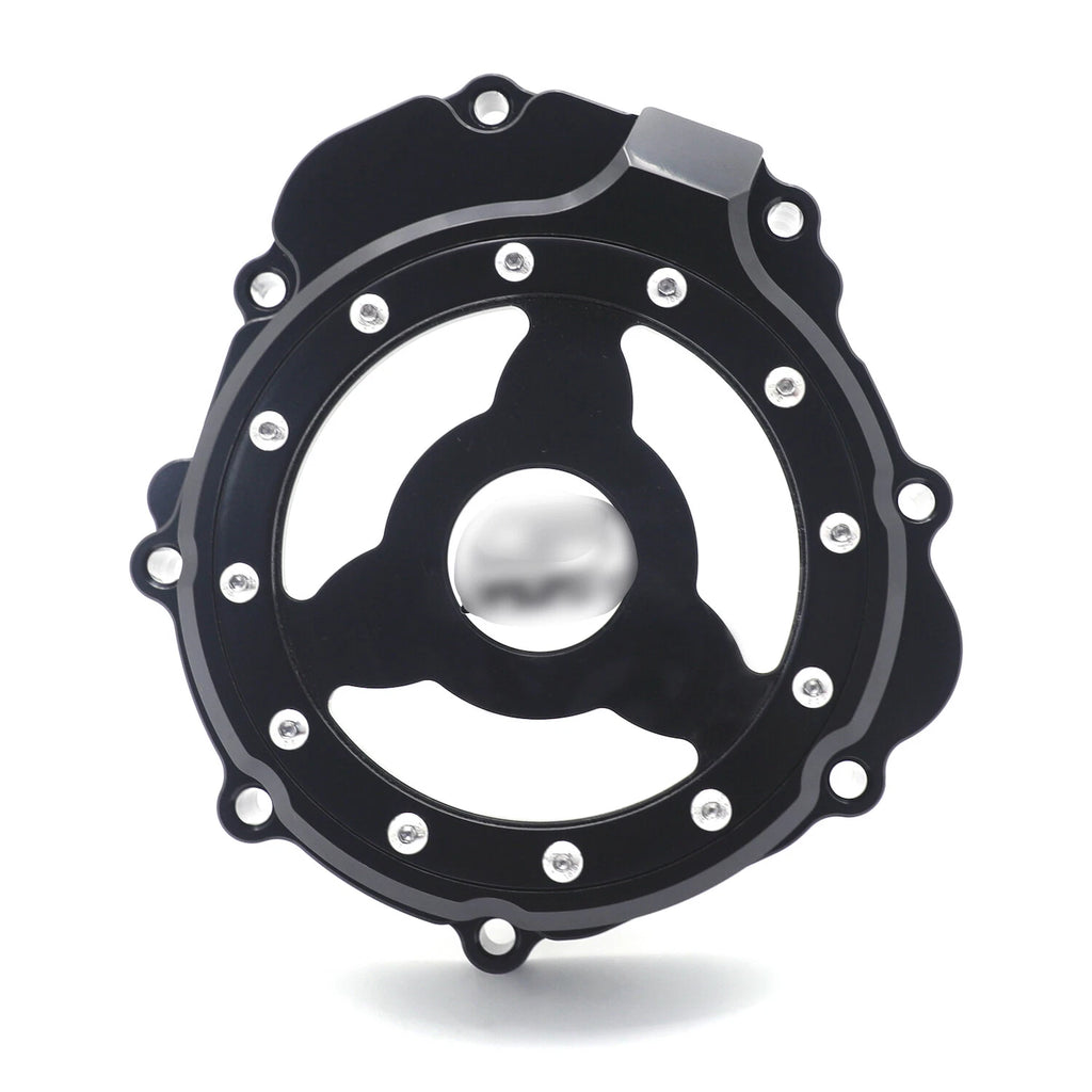 Black CNC Left Engine Magneto Cover w/ Gasket for Suzuki GSX-S1000 (2017–2024)