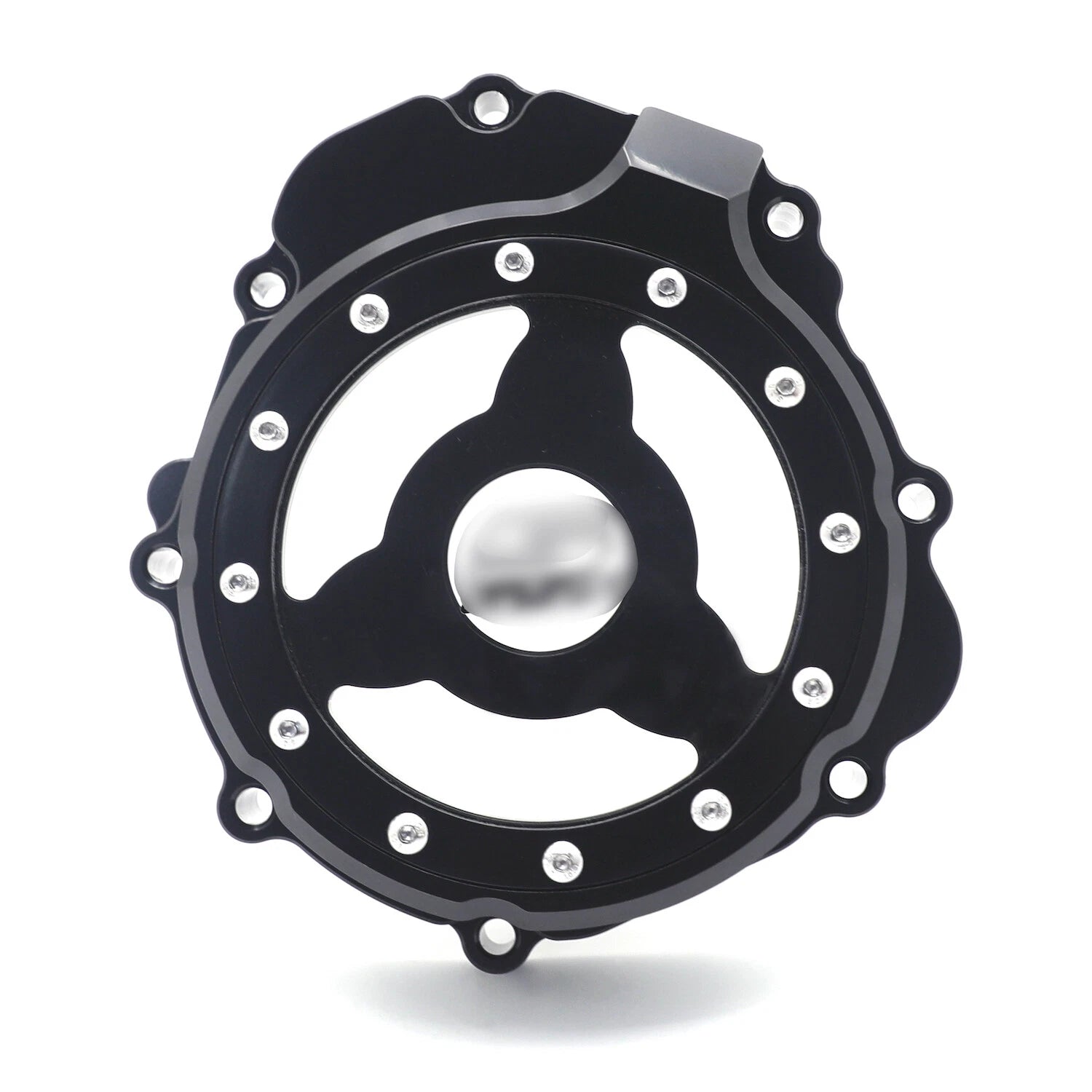 Black CNC Left Engine Magneto Cover w/ Gasket for Suzuki GSX-S1000 (2017–2024)