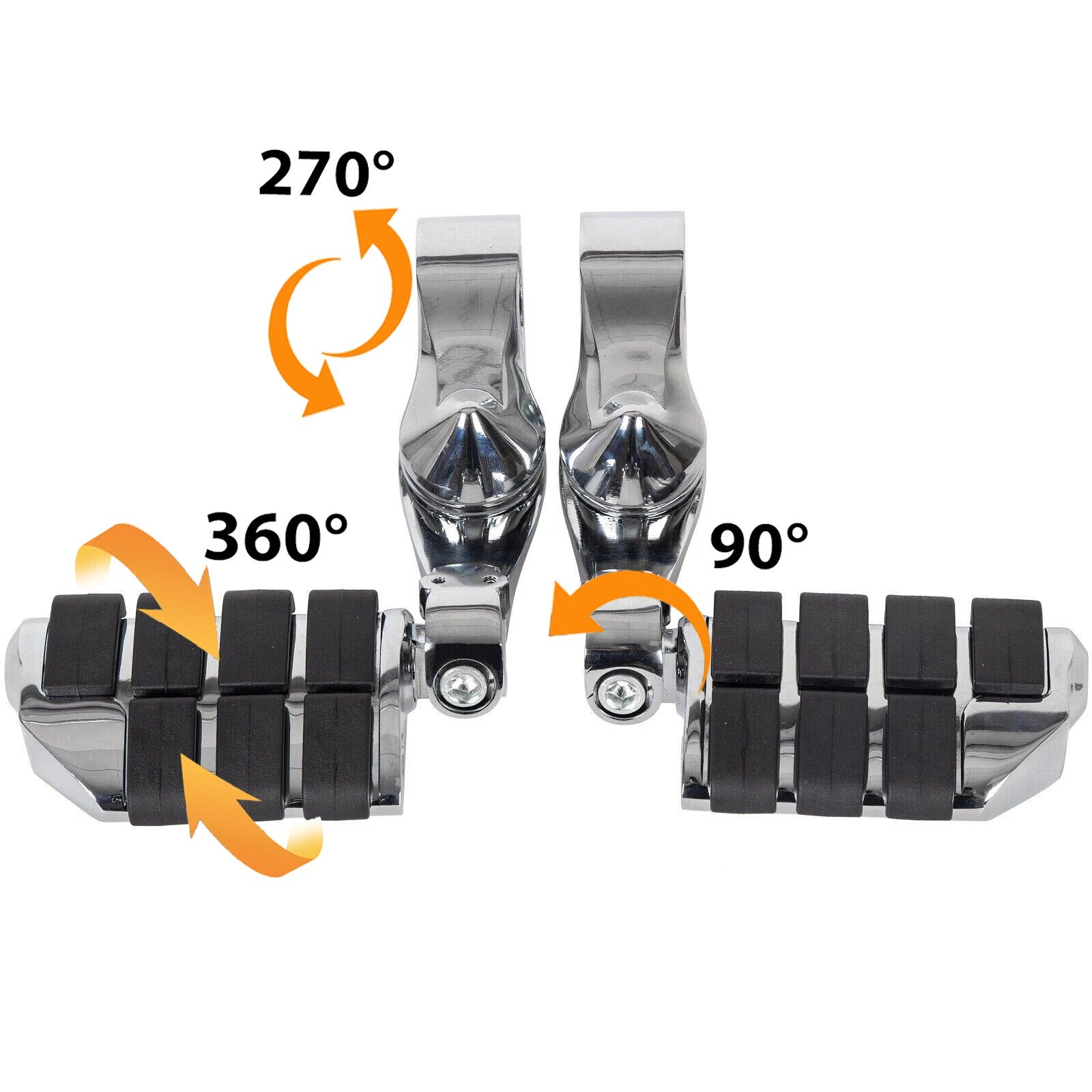 Foot Pegs for Harley Davidson Road King, Street Glide (1-1/4" Bars)