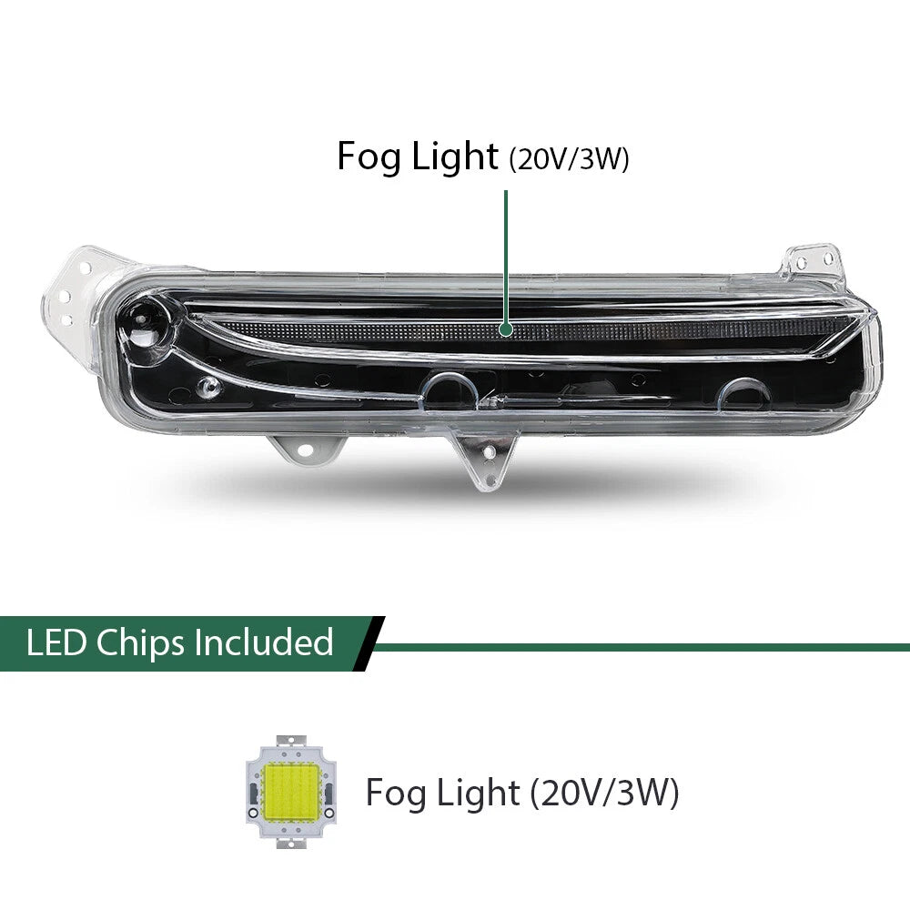 LED Front Bumper Fog Light for Lincoln MKX (2016–2017) Right Side