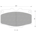Front Disc Brake Pad Set 2x4/4x4 Ute for Toyota Hilux (1979–1988)
