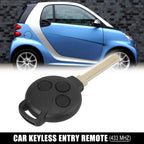 Keyless Entry Remote Car Key Fob 433MHz for Mercedes-Benz Smart Fortwo (07-13)