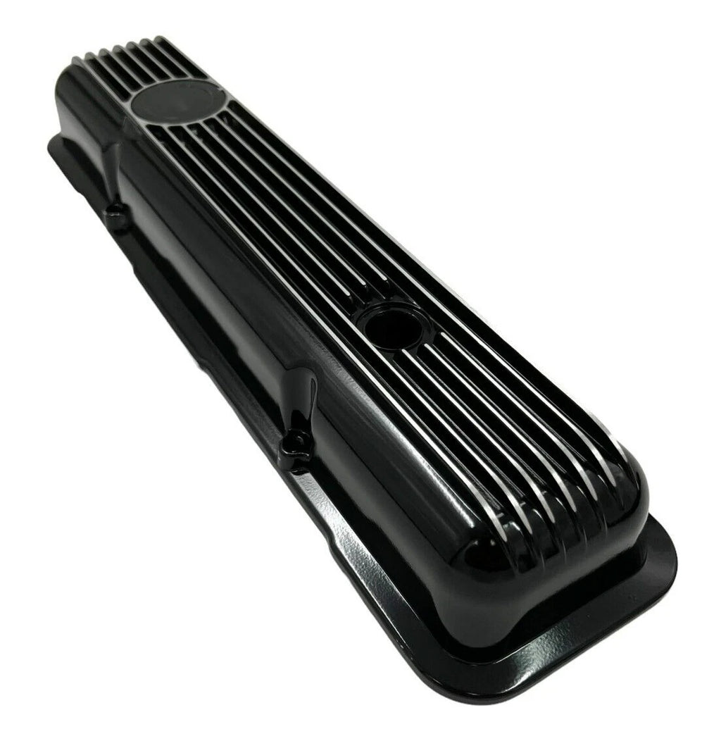 LT1 Style Black Aluminum Valve Covers Replacement w Gaskets for Chevy SBC (1997–2002)