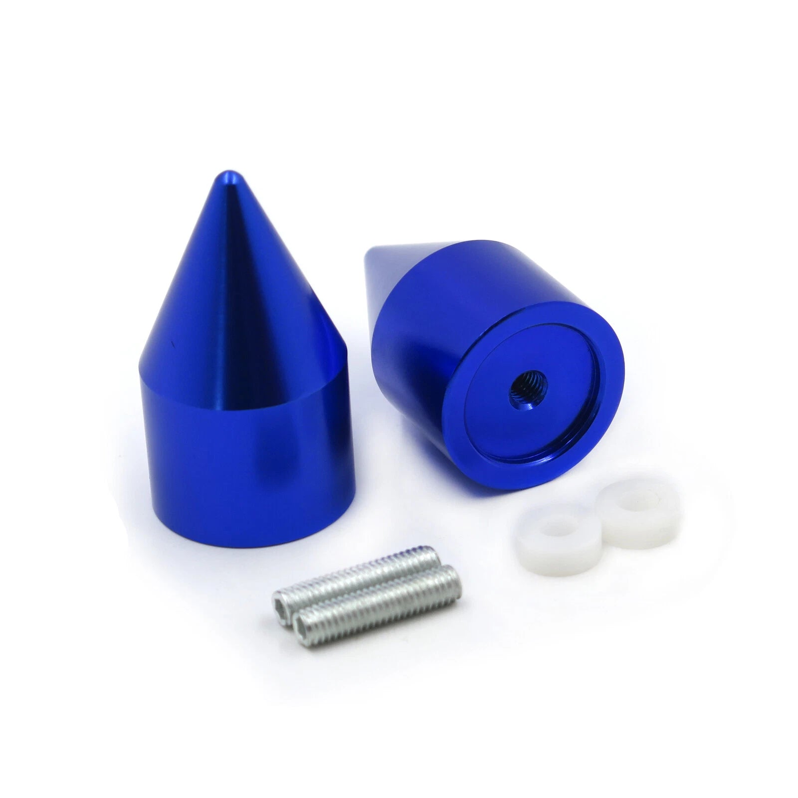 Spike Bar Ends for Yamaha YZF-R6 (2006–2012), FJR 1300 (2003–2010), YZF-R1 (1998–2012) - Blue