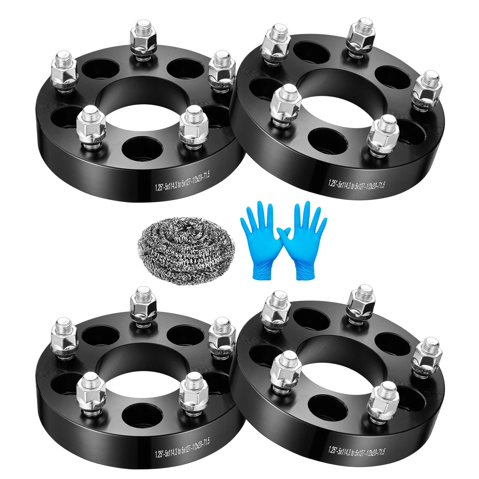 Wheel Adapters Spacers 5x4.5 to 5x5 1.25" for Ford Mustang Jeep (2015–2024)