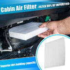 Set of 2 Engine and Cabin Air Filters for Kia Forte (2014–2020) 28113-3X000 97133-2H000