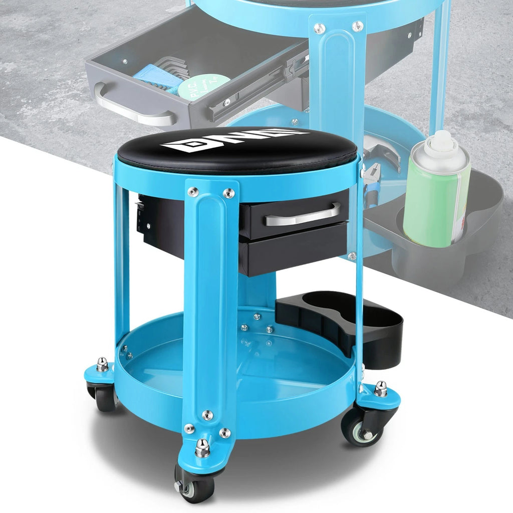 300LBS Round Roller Foam-Padded Creeper Stool for Garage Workshop