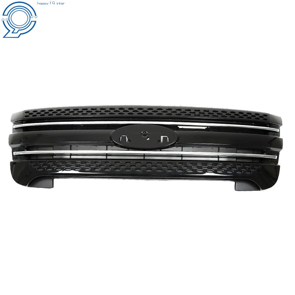 Front Bumper Upper Grille Assembly for Ford Explorer (2011-2015) Glossy Black