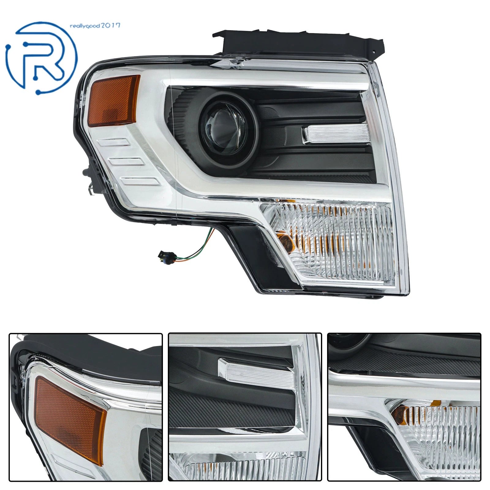 Chrome Projector Headlight for Ford F150 (2013-2014) Right Side