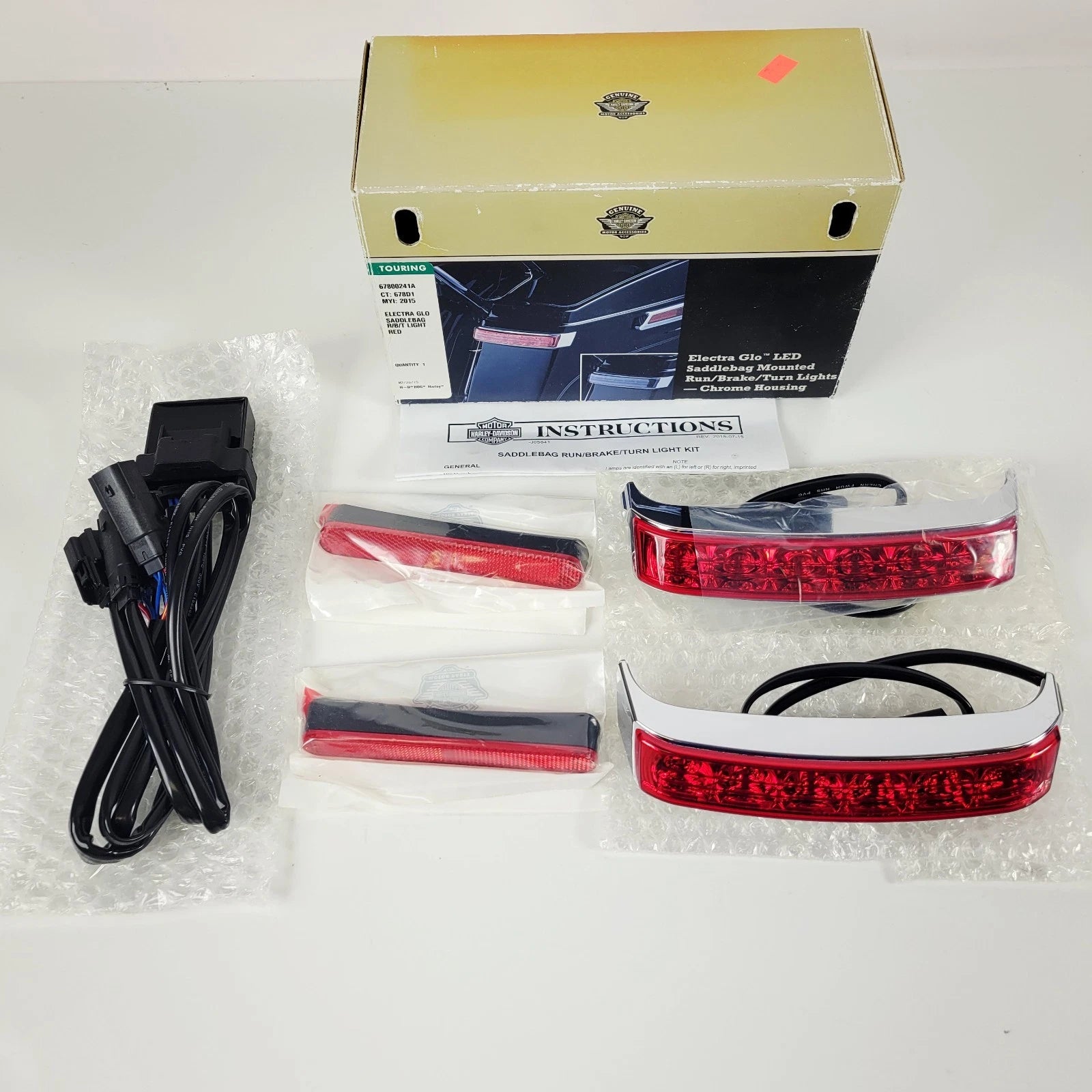 Electra Glo LED Saddlebag Run/Brake/Turn Lamp Kit for Harley FLH (2014–2023)
