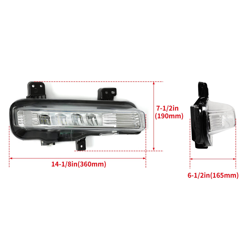 2X LED Fog Lights for Ford Explorer (2020–2024) Bumper Replacement RH+LH