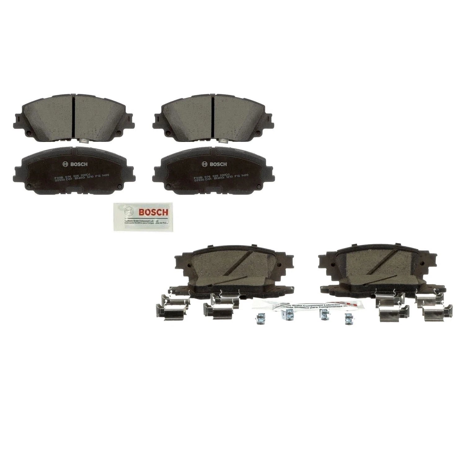 Set of 4 Bosch QuietCast Ceramic Disc Brake Pads for Lexus Toyota